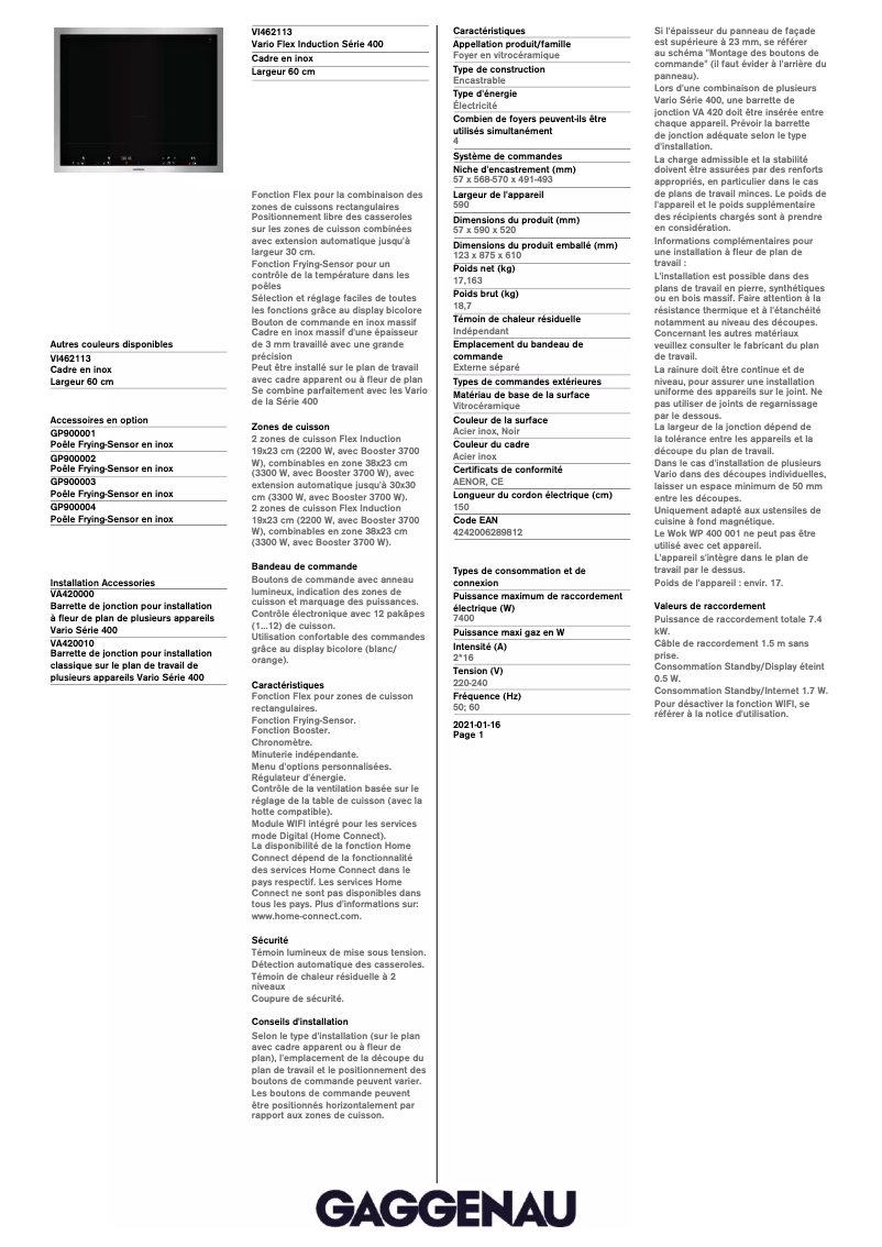 Image de la première page du manuel de l'appareil VI462113