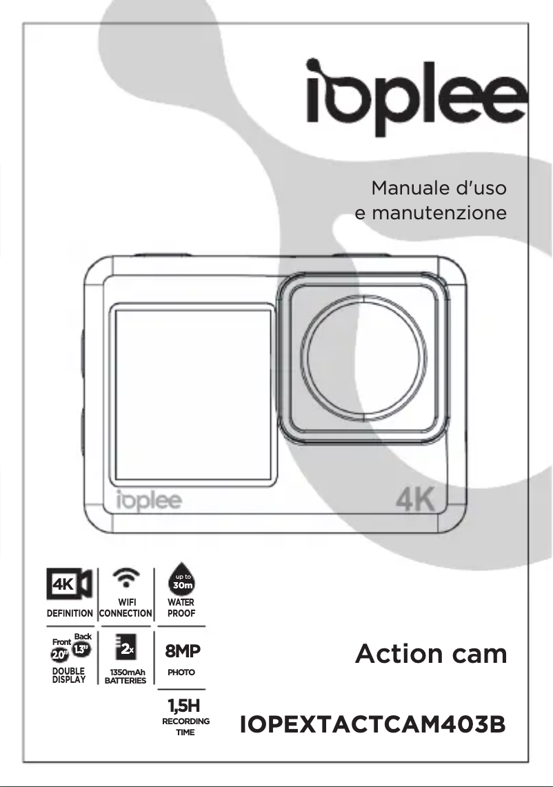 Image de la première page du manuel de l'appareil IOPEXTACTCAM403B