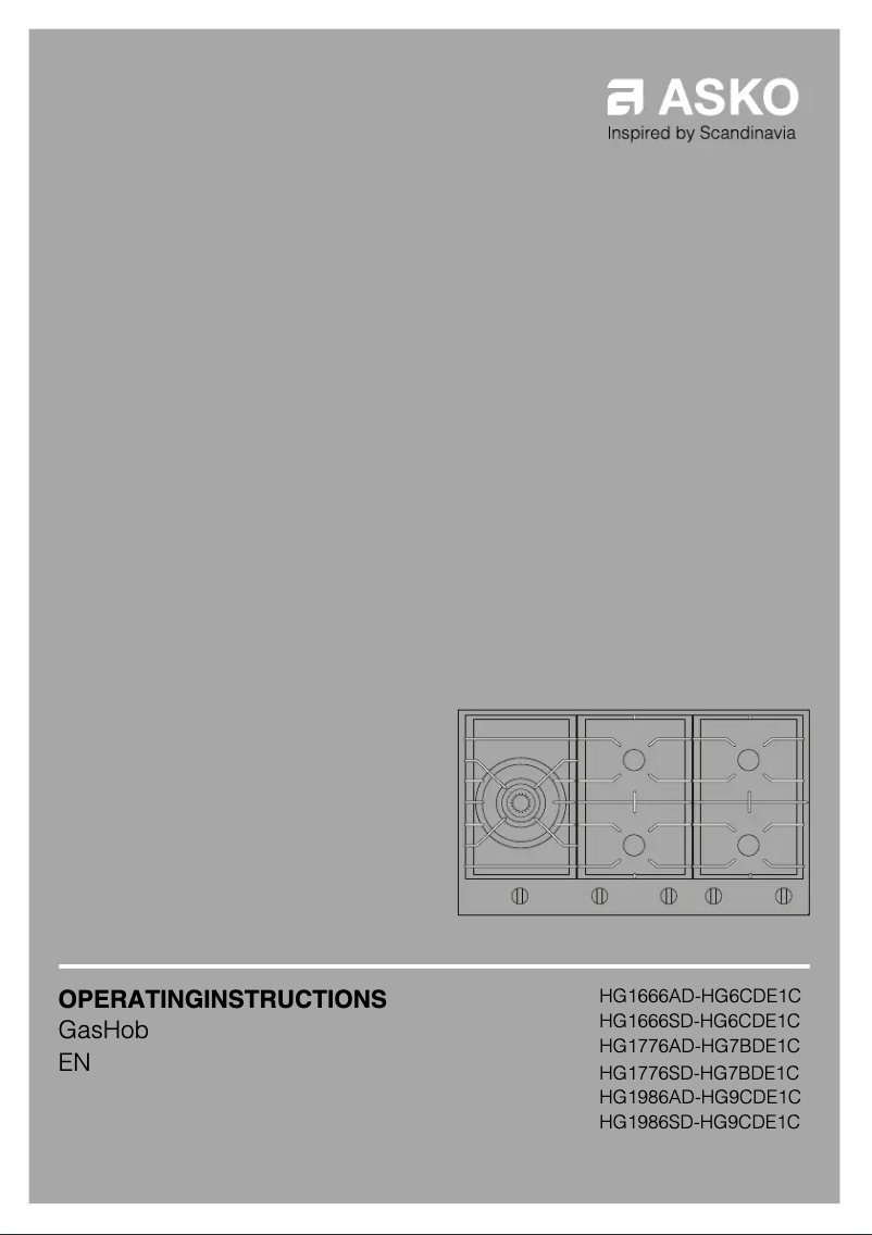 Page n°1 - Manuel utilisateur Asko HG1776SD