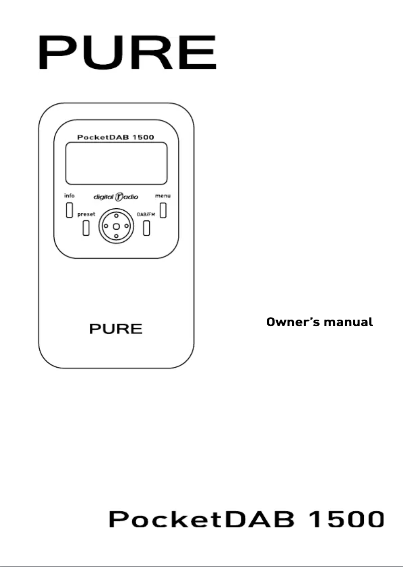 Page n°1 - Manuel utilisateur Pure PocketDAB 1500