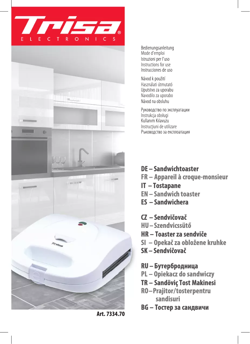 Image de la première page du manuel de l'appareil Best Snack