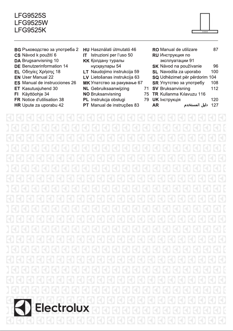 Image de la première page du manuel de l'appareil LFG9525K