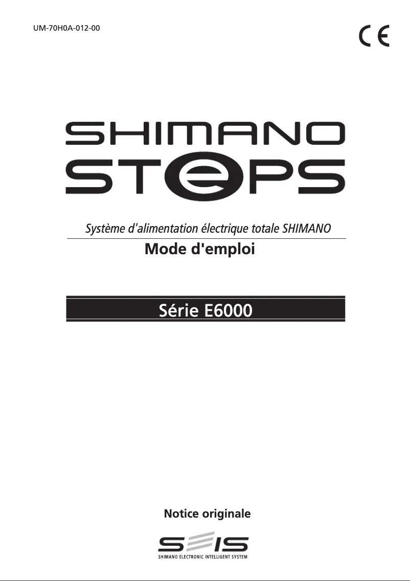 Página 1 del manual Manual de usuario Shimano DU-E6001
