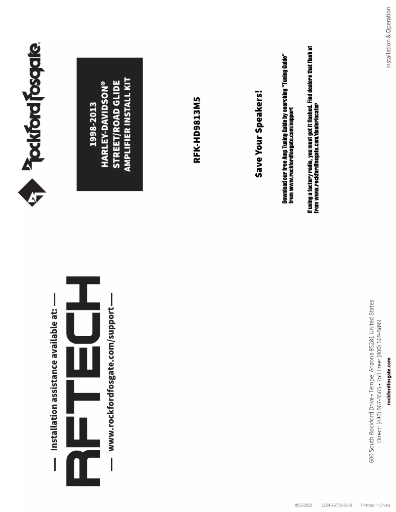 Page 1 de la notice Manuel utilisateur Rockford Fosgate HD14CVO-STG2