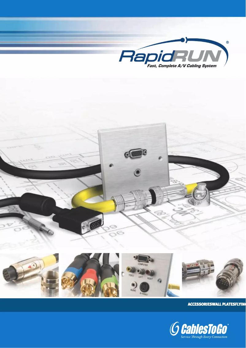 Page 1 de la notice Manuel utilisateur C2G 0.5m RapidRun RCA Component Video Flying Lead