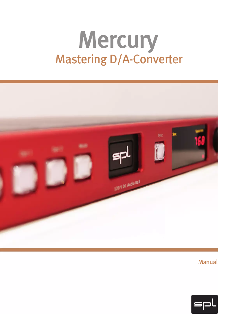 Page n°1 - Manuel utilisateur SPL Mercury