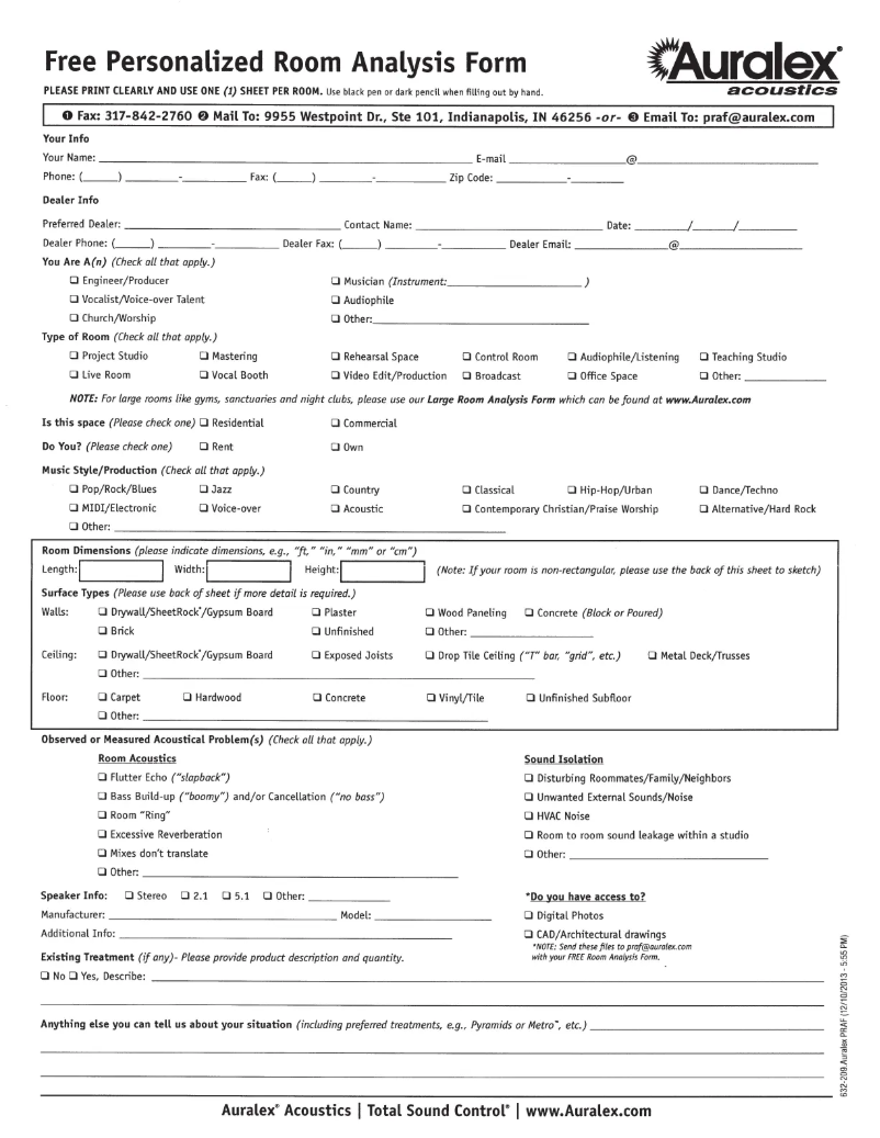 Page 1 de la notice Manuel utilisateur Auralex MoPAD-XL