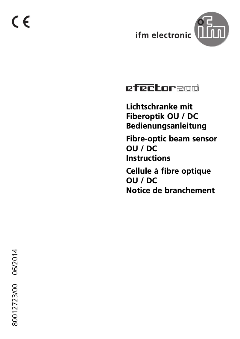 Page n°1 - Manuel utilisateur IFM OU5002