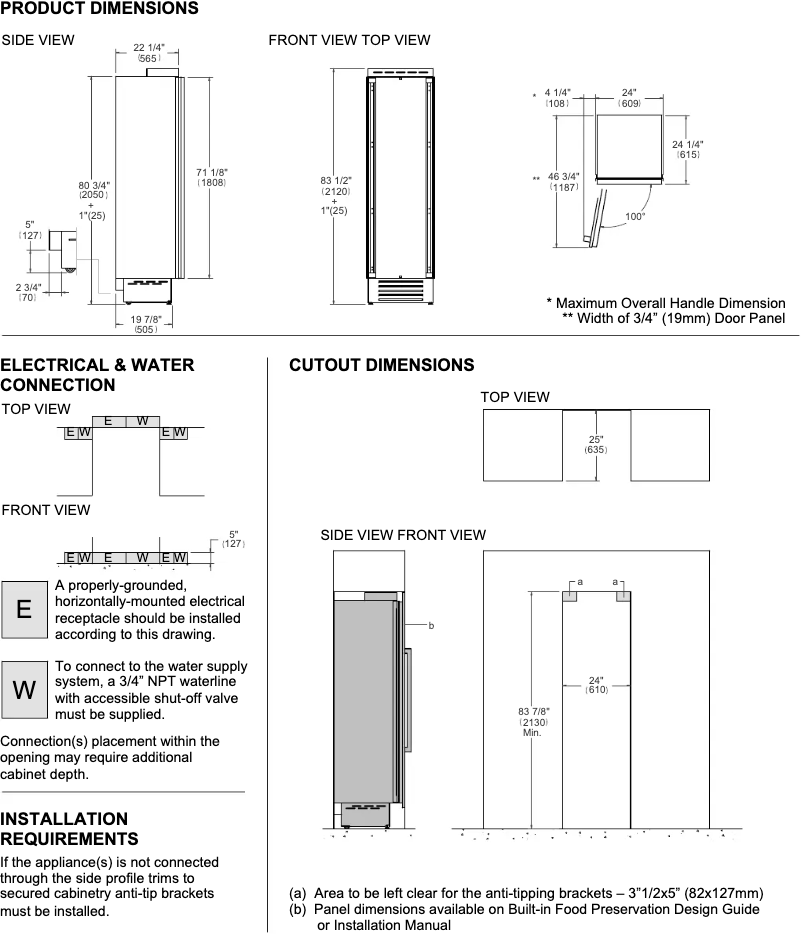 Page 1 de la notice Instructions / montage Bertazzoni REF24FCIPRL