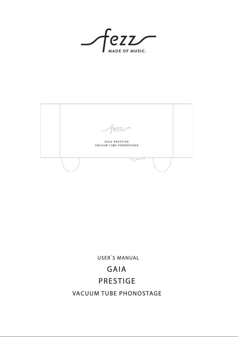 Page 1 de la notice Manuel utilisateur Fezz Gaia Prestige