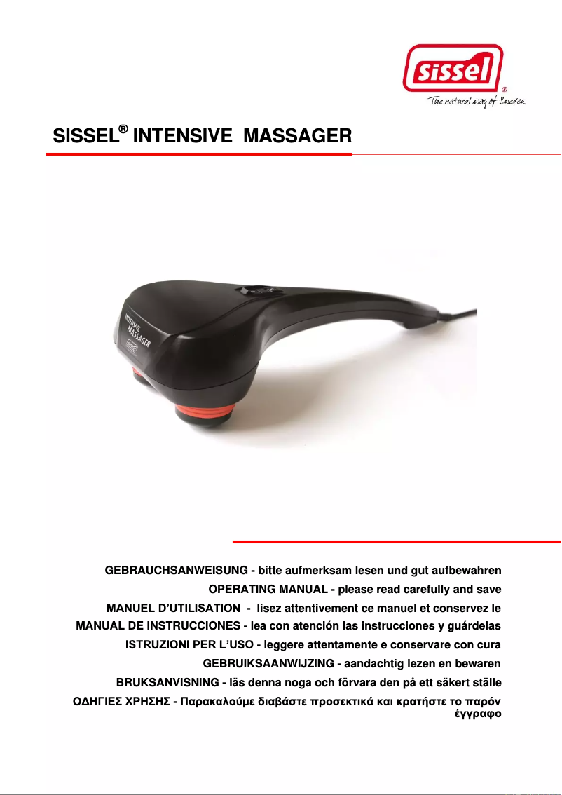 Página 1 del manual Manual de usuario Sissel Intensive Massager