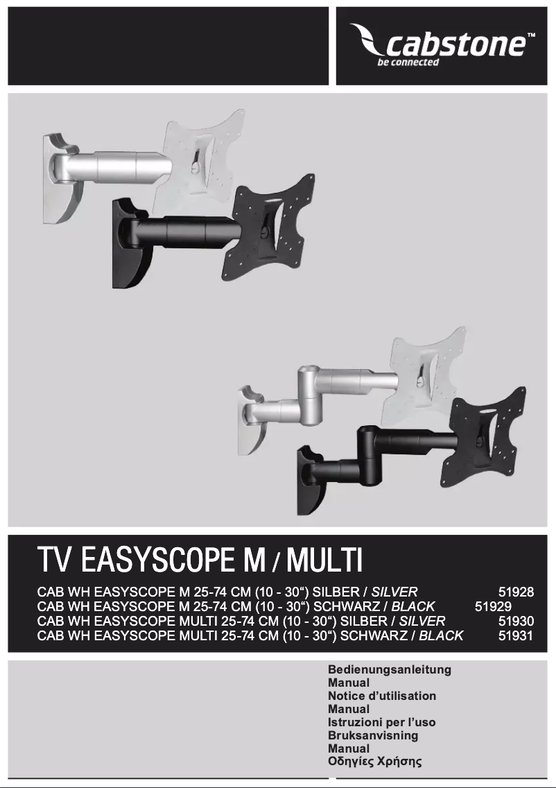 Page n°1 - Manuel utilisateur Cabstone TV EasyScope Multi