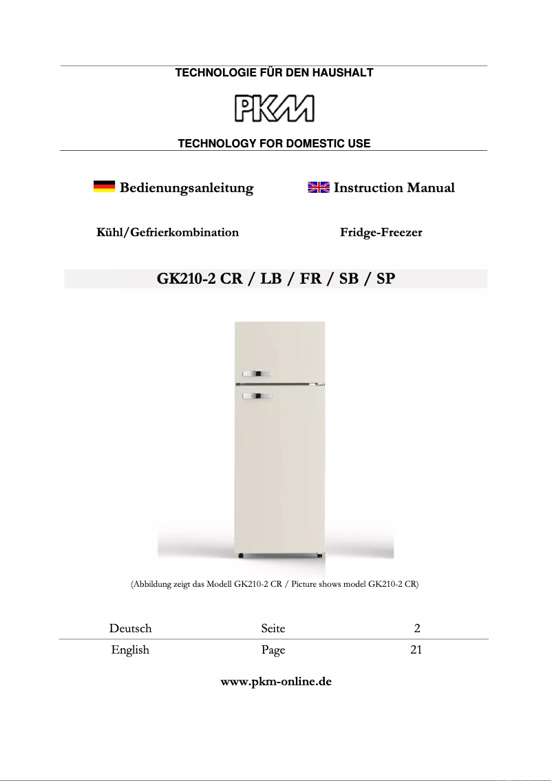 Página 1 del manual Manual de usuario PKM GK210-2 SP
