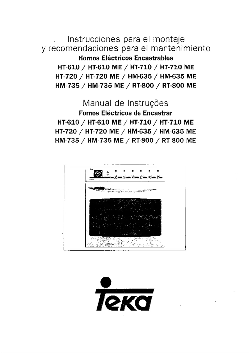 Page n°1 - Manuel utilisateur Teka HT 720 ME