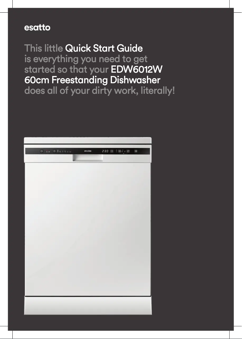 Page 1 de la notice Guide de démarrage rapide Esatto EDW6012W