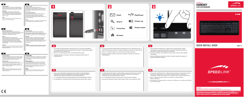 Page 1 de la notice Manuel utilisateur Speed-Link DARKSKY