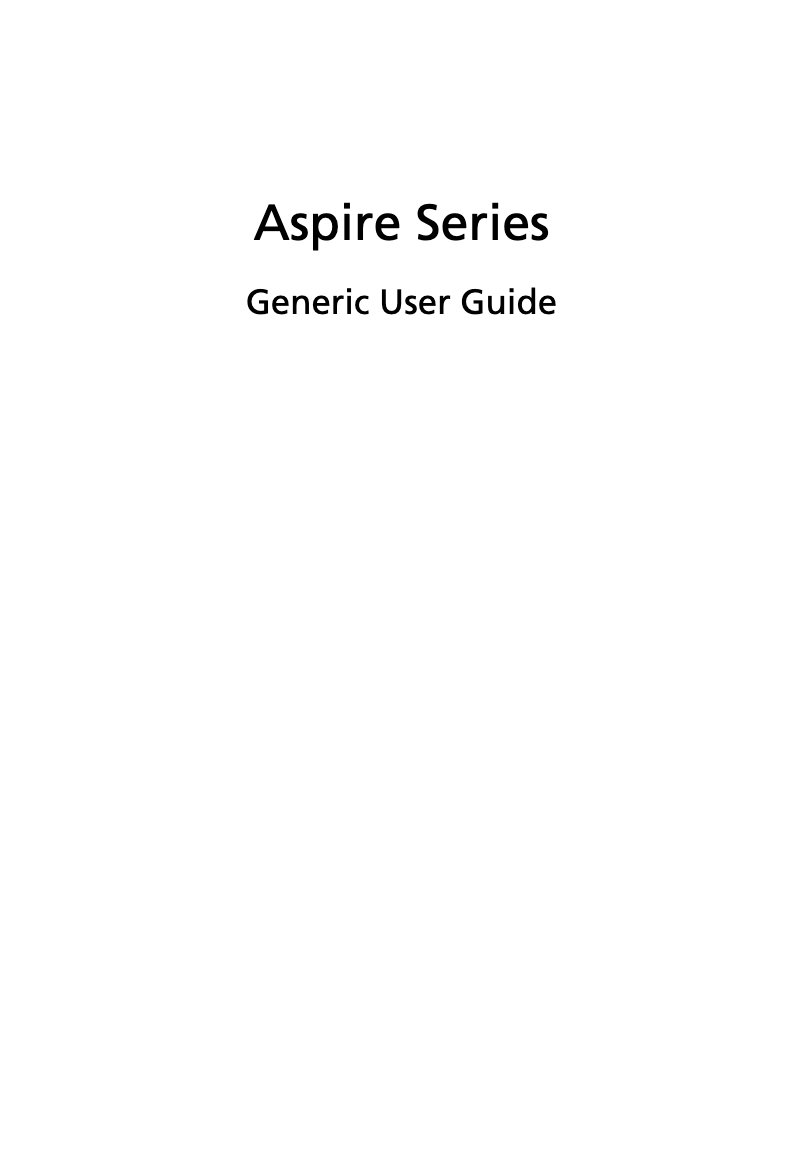 Image de la première page du manuel de l'appareil Aspire 5738Z