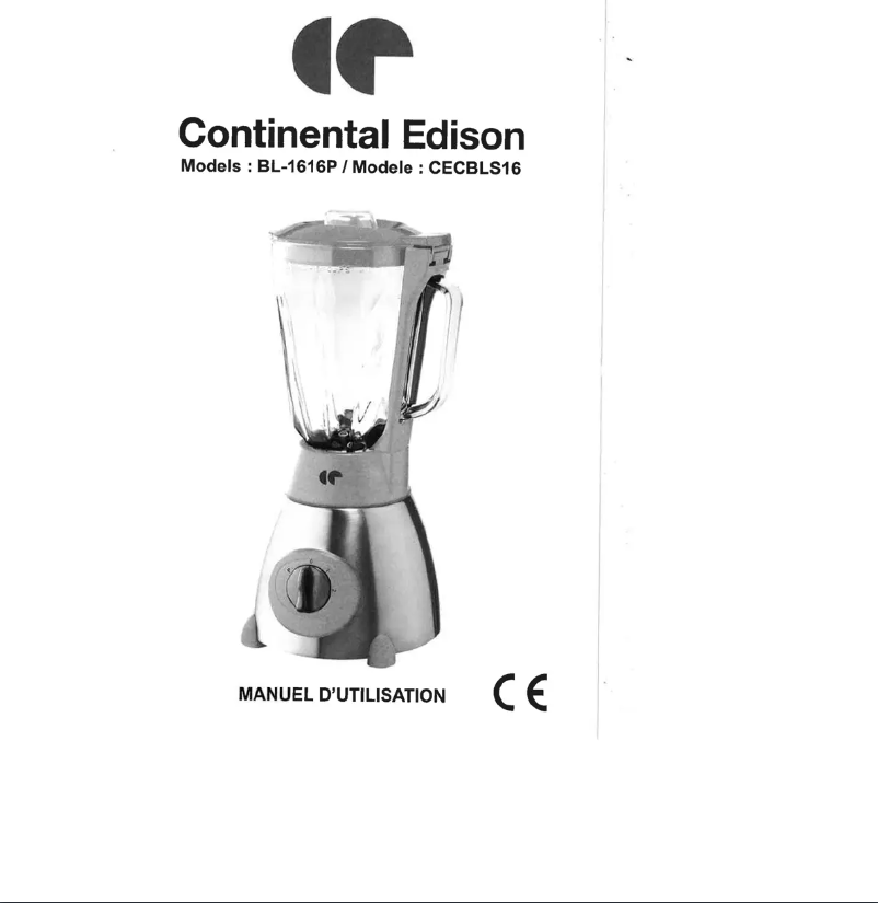 Image de la première page du manuel de l'appareil CECBLS16