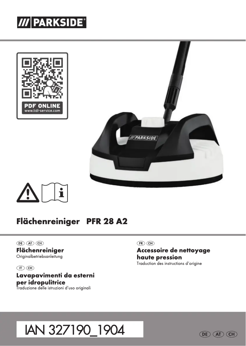 Page n°1 - Manuel utilisateur Parkside PFR 28 A2