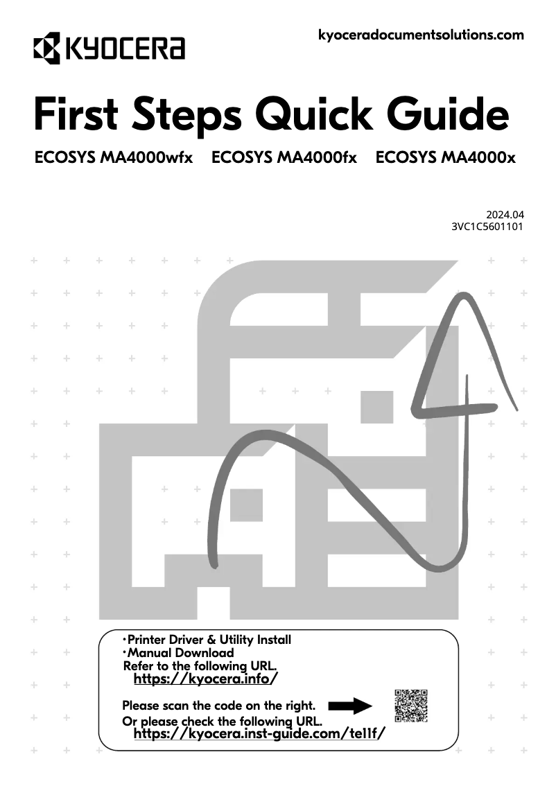 Image de la première page du manuel de l'appareil ECOSYS MA4000x