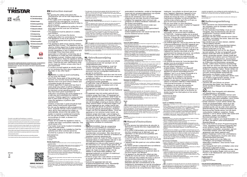 Image de la première page du manuel de l'appareil KA-5912