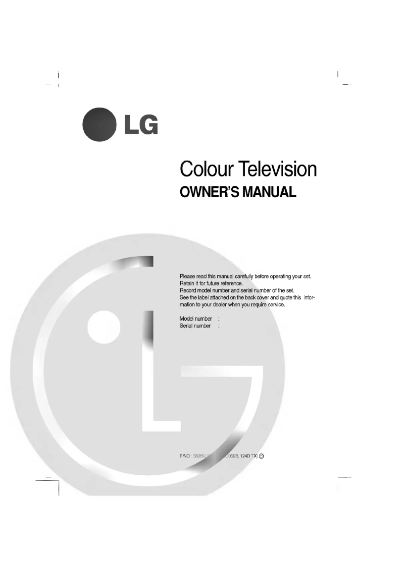 Page 1 of the manual User Manual LG 21FX4AG