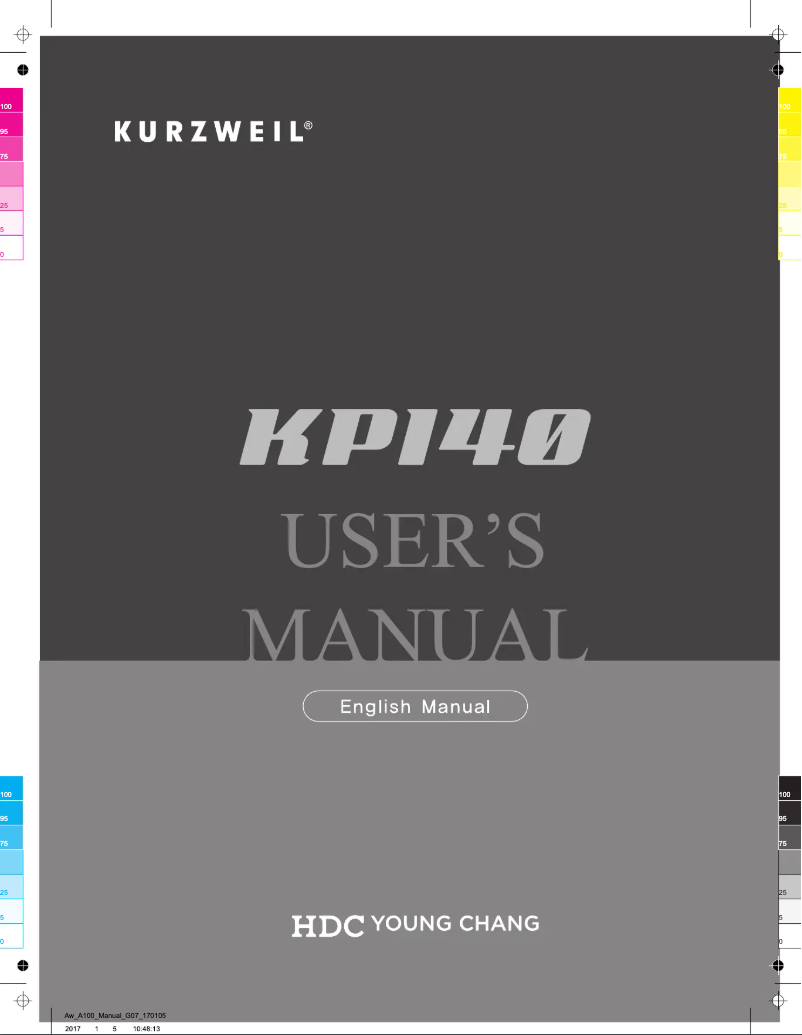 Página 1 del manual Manual de usuario Kurzweil KP140