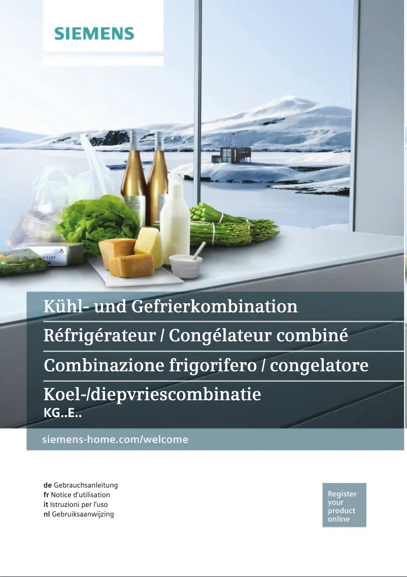 Page n°1 - Manuel utilisateur Siemens KG36EAI40X