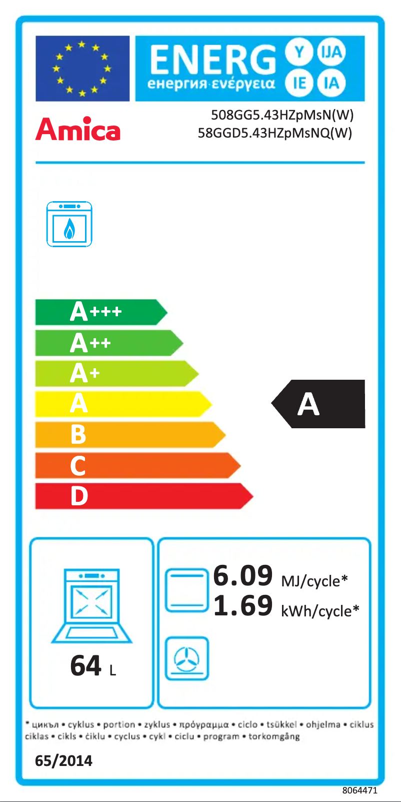 Page n°1 - Manuel utilisateur Amica 58GGD5.43HZPMSNQ(W)