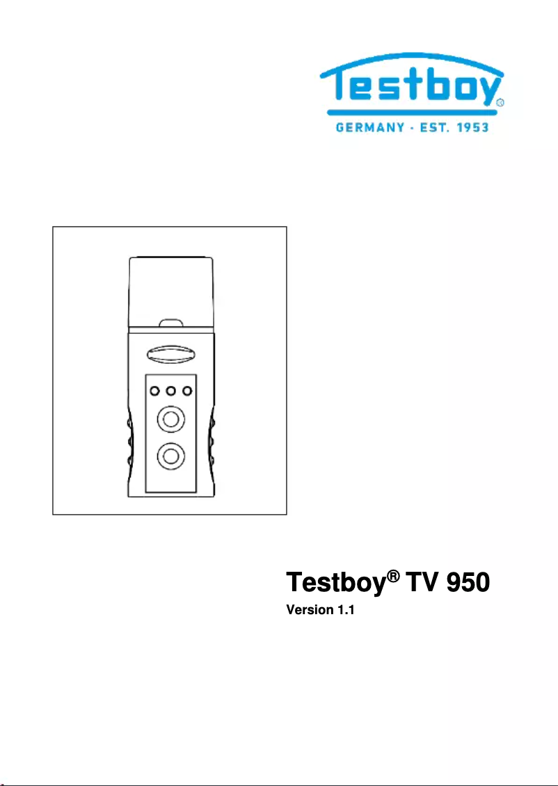 Page n°1 - Manuel utilisateur Testboy TV 950