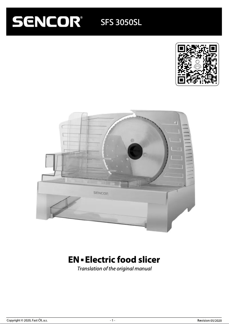 Image de la première page du manuel de l'appareil SFS 3050SL