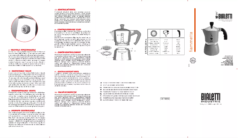 Page n°1 - Manuel utilisateur Bialetti Fiammetta