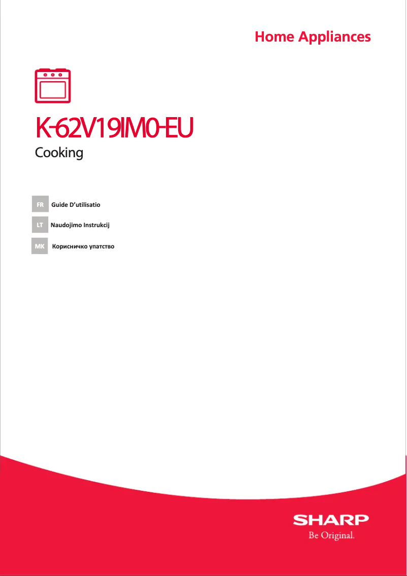 Page 1 de la notice Manuel utilisateur Sharp K-62V19IM0-EU