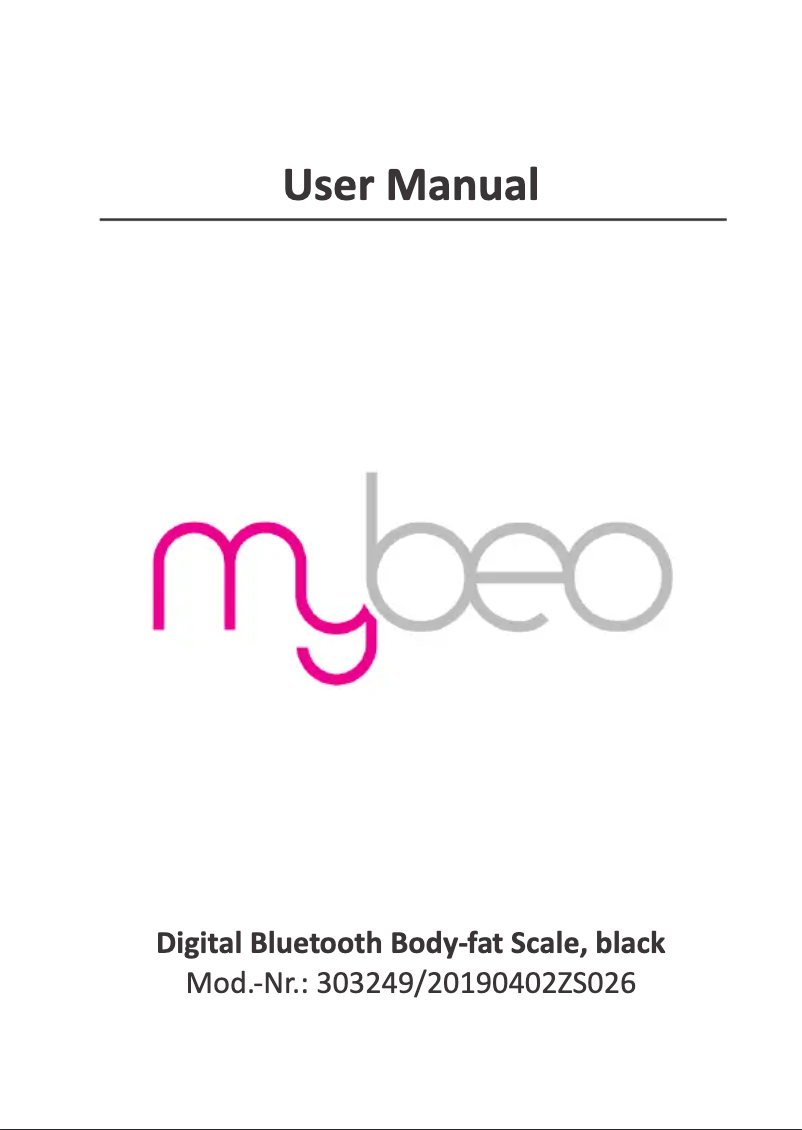 Page n°1 - Manuel utilisateur Mybeo 303249
