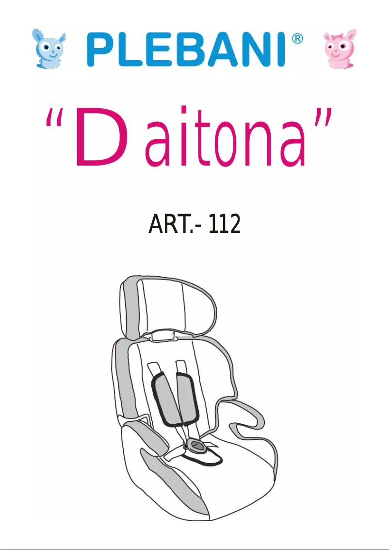 Page 1 de la notice Manuel utilisateur Plebani Daitona