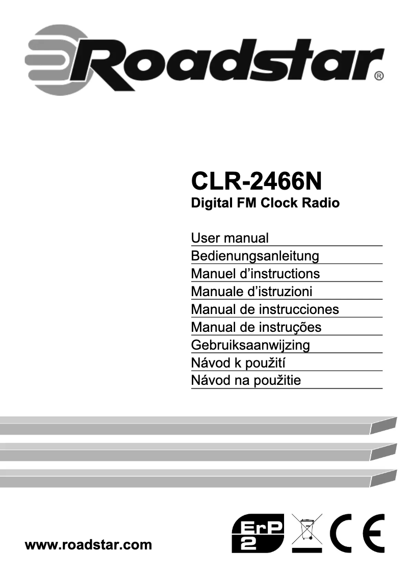 Page 1 de la notice Manuel utilisateur Roadstar CLR-2466N