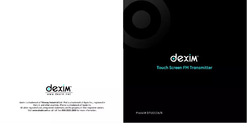 Page n°1 - Manuel utilisateur Dexim DFU012