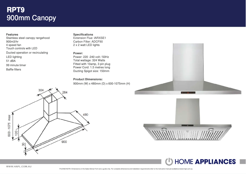 Image de la première page du manuel de l'appareil RPT9