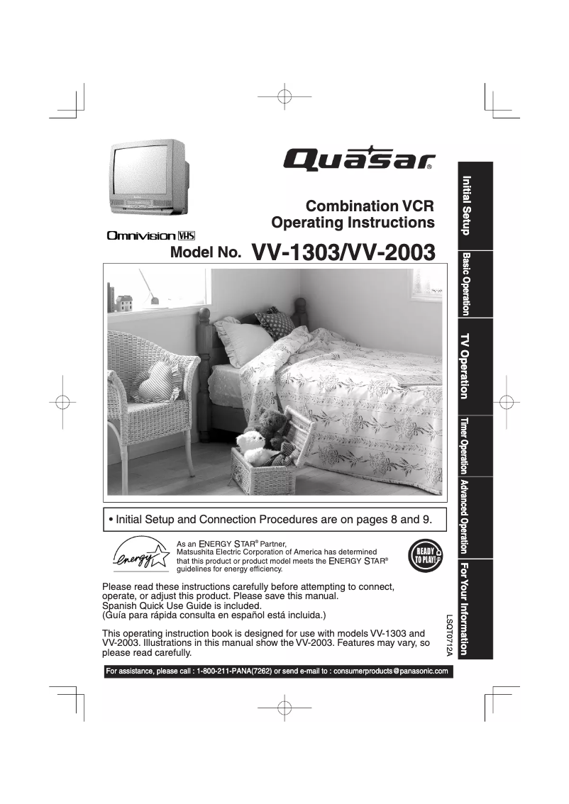 Página 1 del manual Manual de usuario Quasar VV-1303