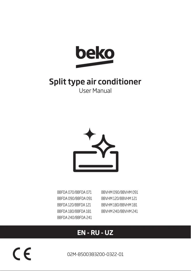 Page 1 de la notice Manuel utilisateur Beko BBFDA 180 / BBFDA 181