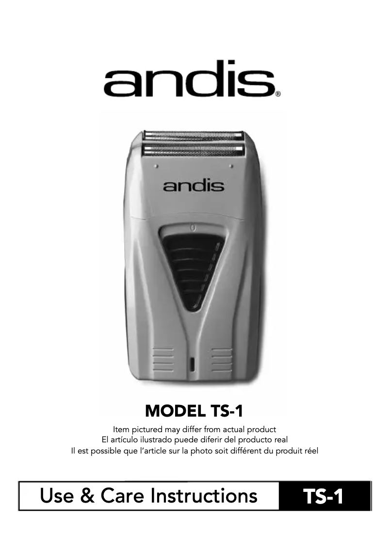 Page n°1 - Manuel utilisateur Andis TS-1