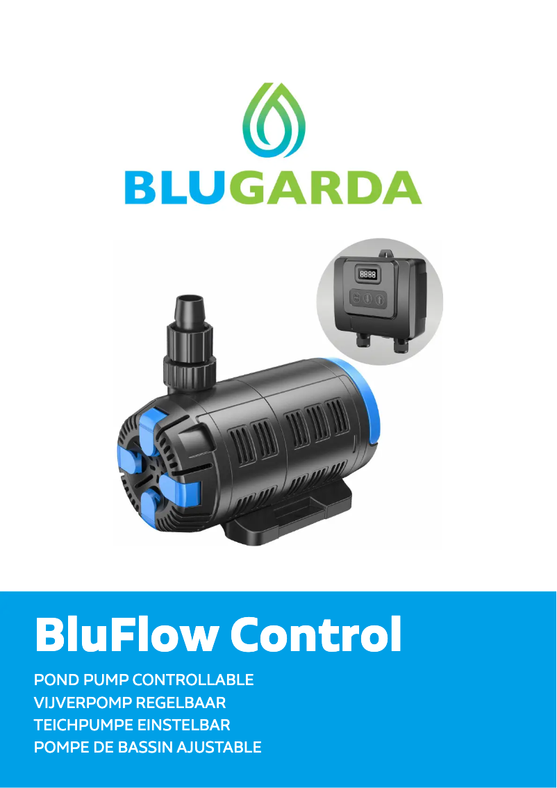 Image de la première page du manuel de l'appareil BluFlow Control