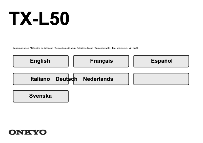Page 1 de la notice Manuel utilisateur Onkyo TX-L50