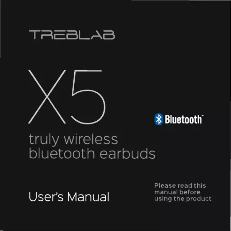 Page n°1 - Manuel utilisateur Treblab X5