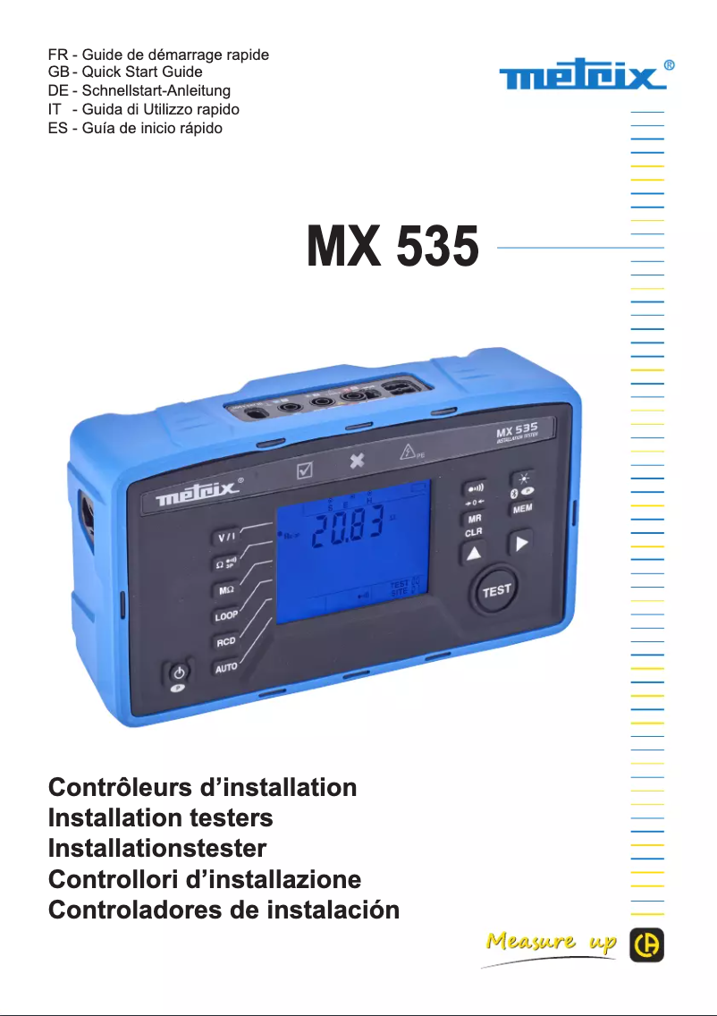 Image de la première page du manuel de l'appareil MX535