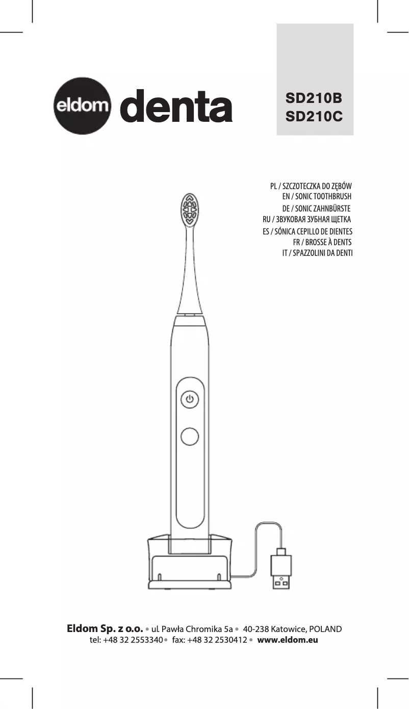 Page 1 de la notice Manuel utilisateur Eldom Denta SD210B