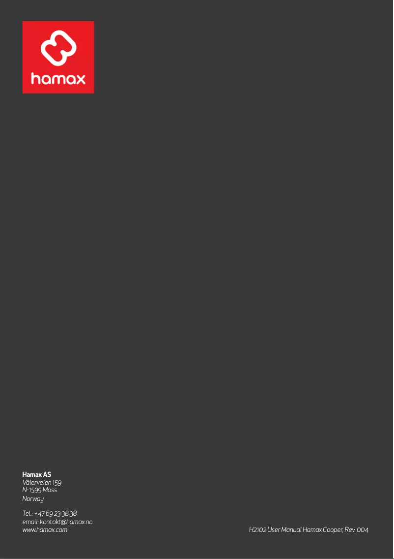 Page n°1 - Manuel utilisateur Hamax Cooper