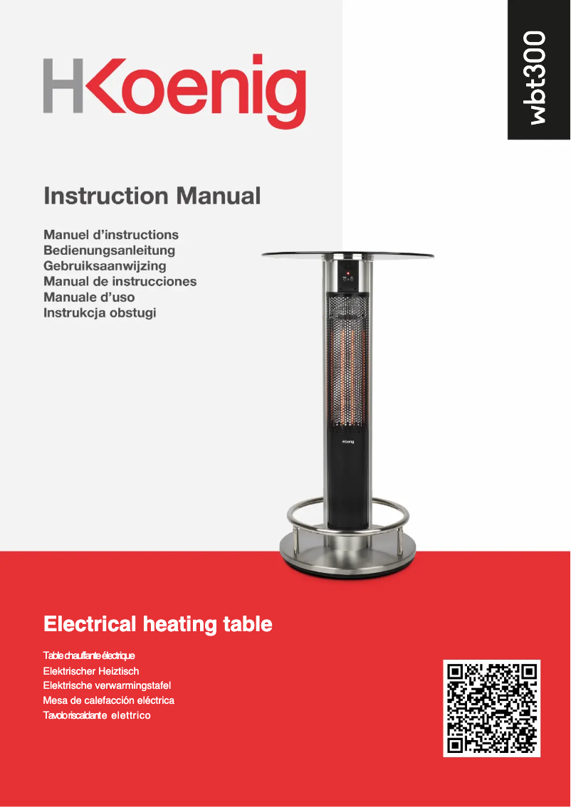Page 1 de la notice Manuel utilisateur H.Koenig WBT300