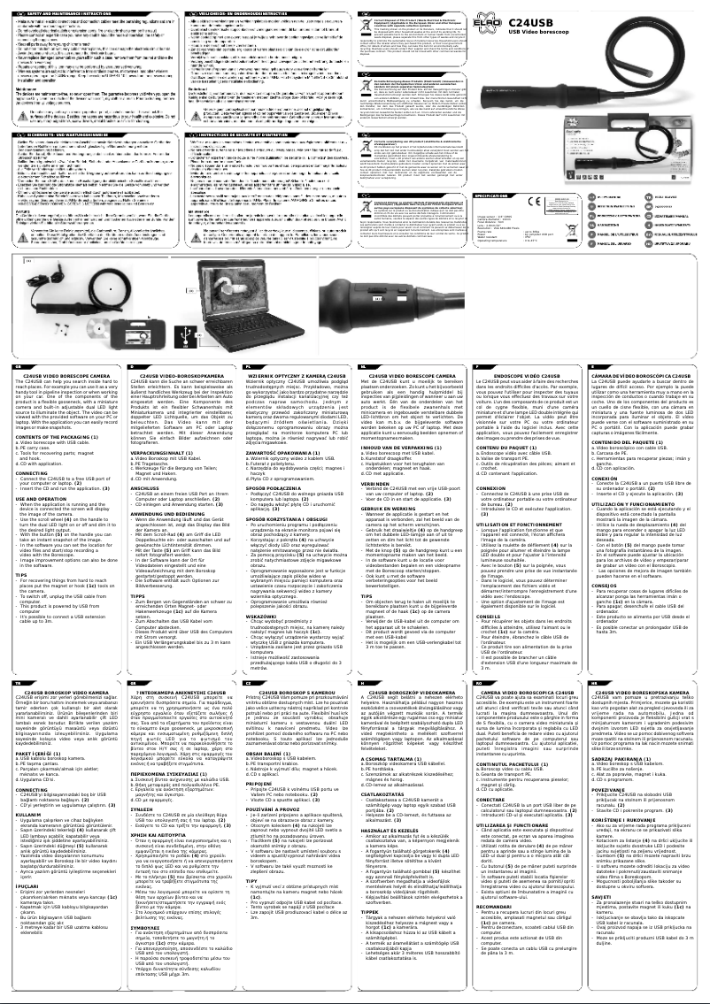 Page n°1 - Manuel utilisateur Elro C24USB