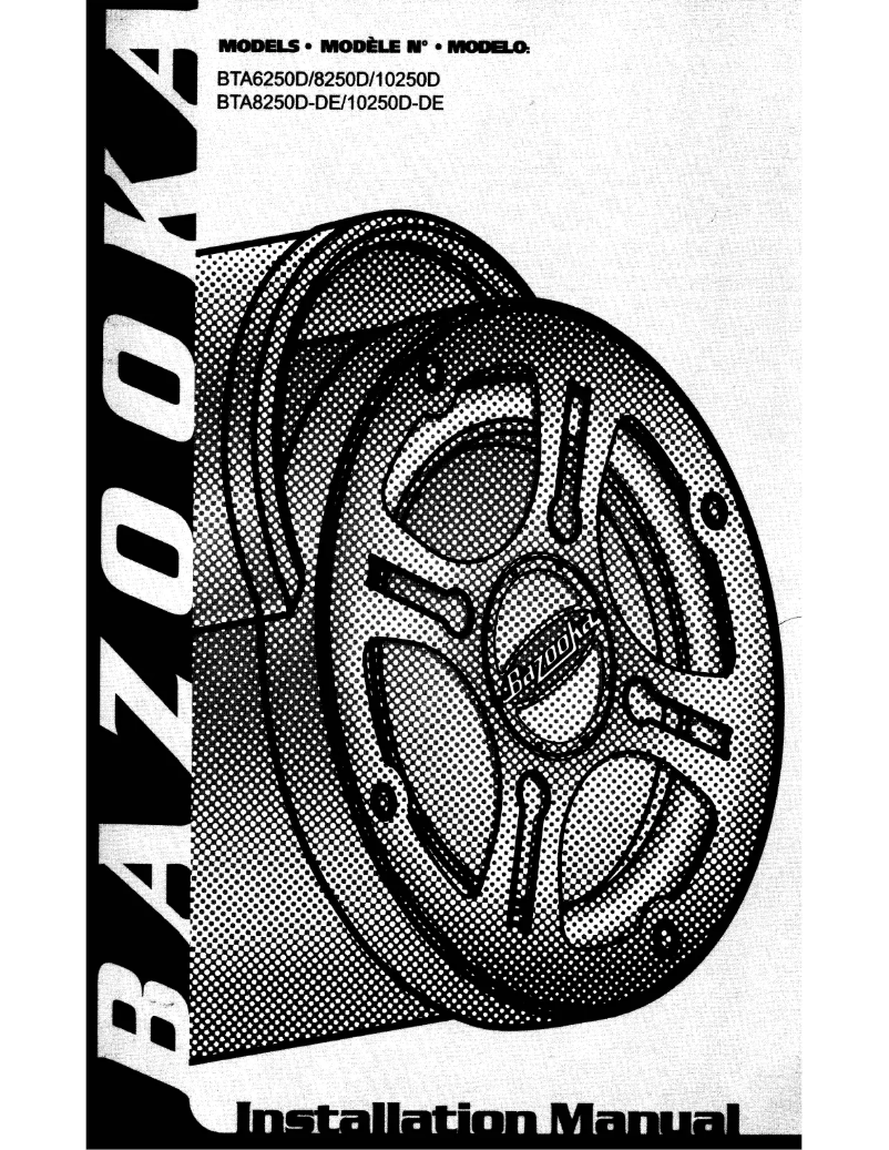 Page 1 de la notice Manuel utilisateur Bazooka BTA10250D